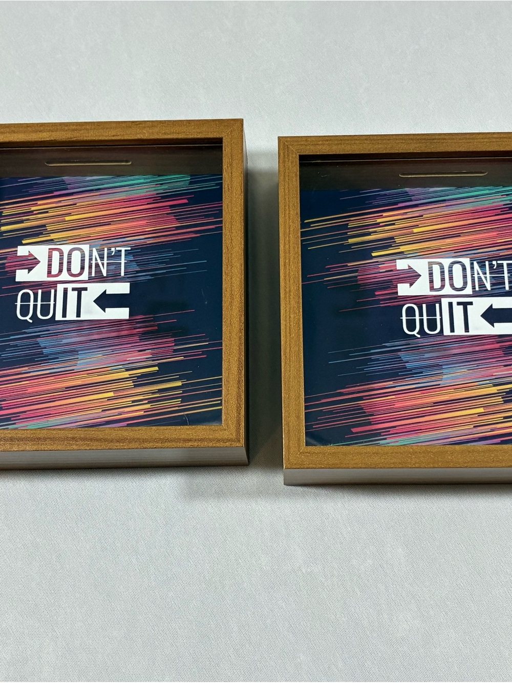 Lot of 2 Wood Shadow Boxes